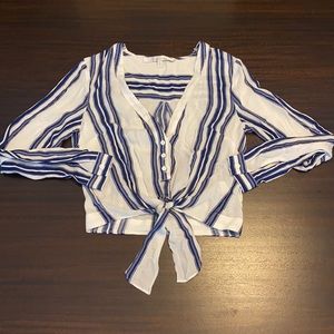 Women’s XS Lover’s + Friends Crop Tie Top